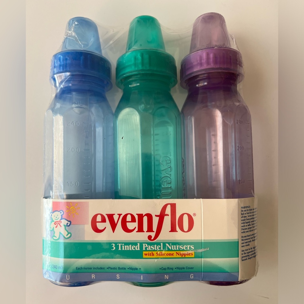 Vintage Evenflo bottles new in package 1996